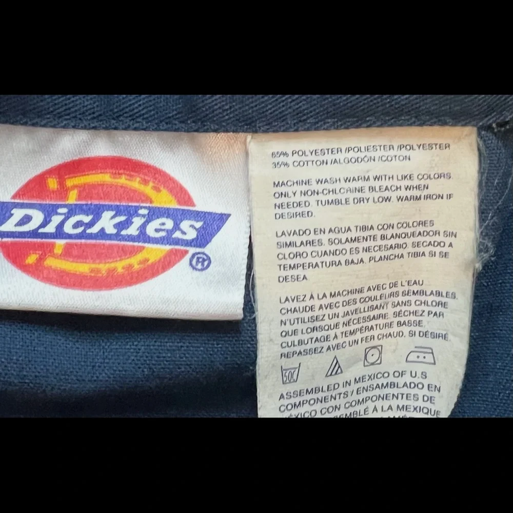 Vintage Dickies Coveralls Mens Blue Twill Zip Jumpsuit Mechanic Workwear 42 Tall - Picture 9 of 10